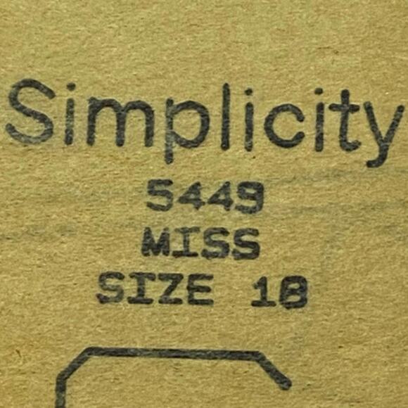 Vtg Simplicity 5449 Dress Pattern 18 Miss Uncut Knee Length Pullover Flared - Picture 4 of 5